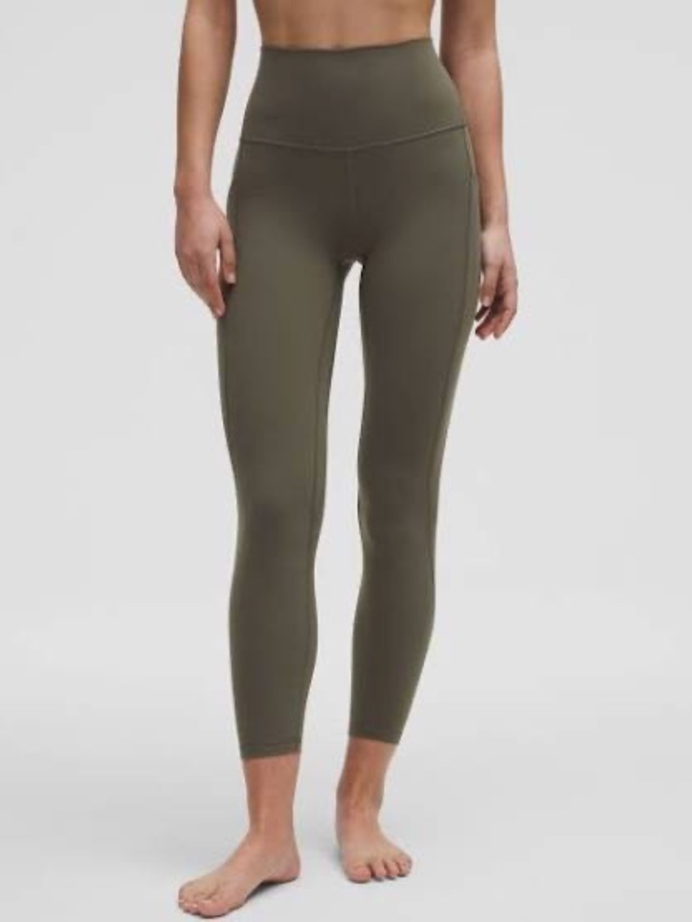 Lululemon Wunder Under Army Green Leggings Size 12